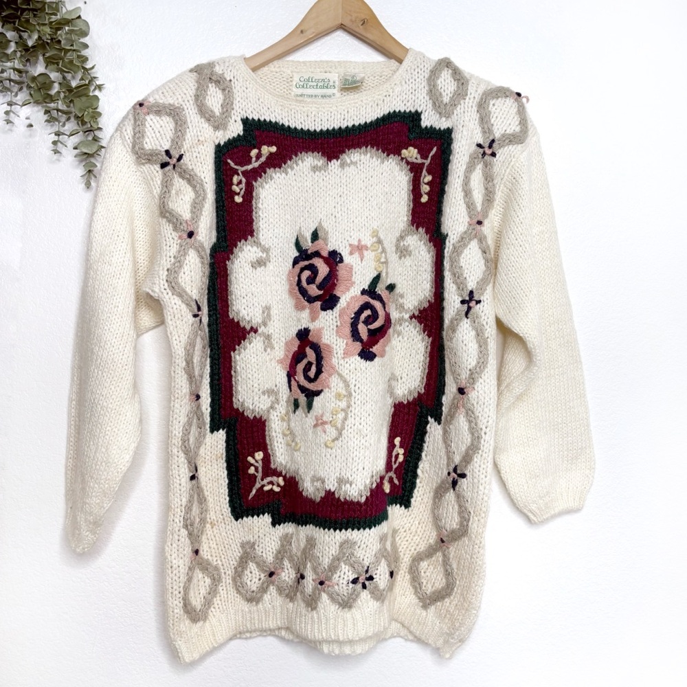 Vintage Colleen's Collections Grandma Core Chunky Oversized‎ Sweater